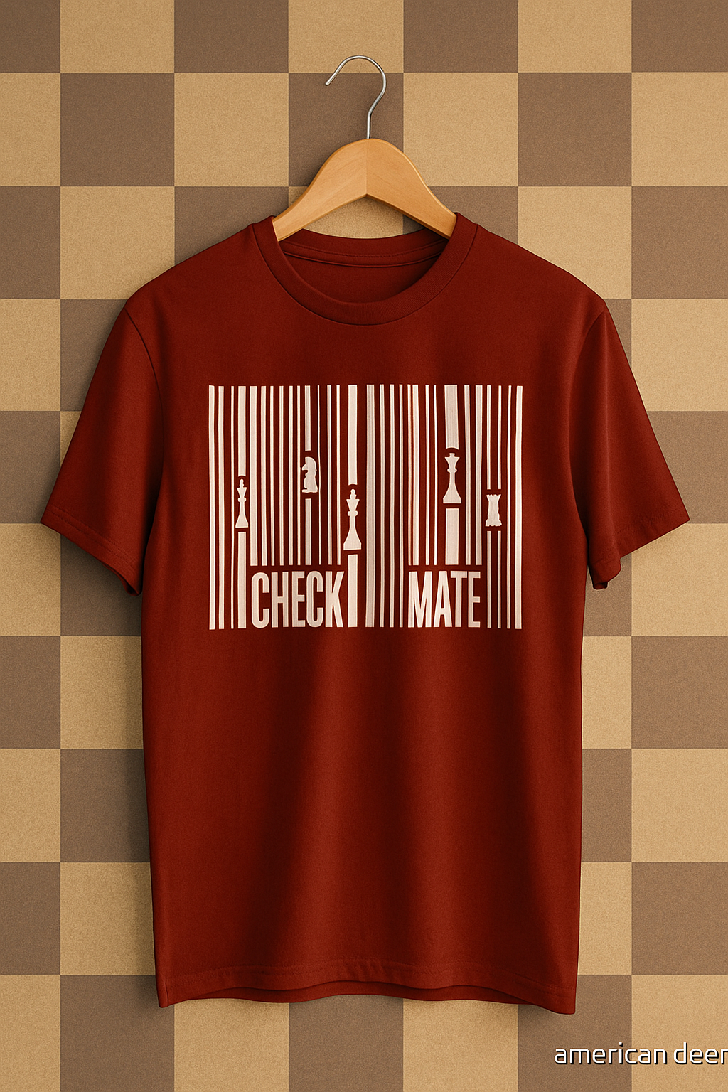 Check Mate American Deer Style Premium T-Shirt