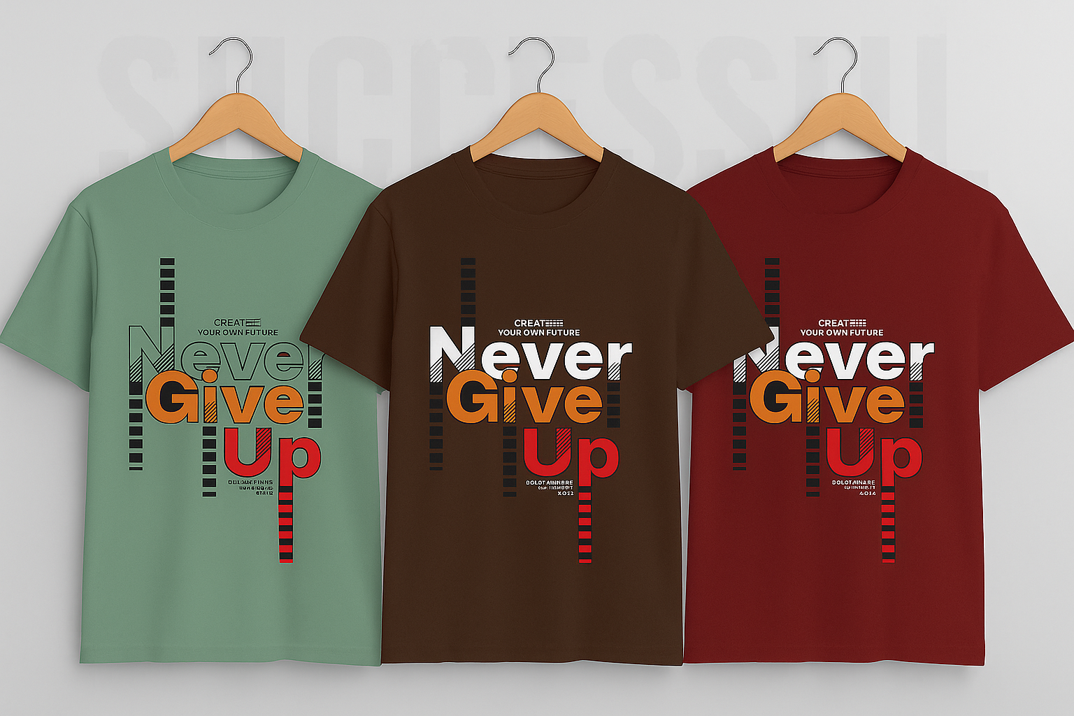 " Never Give Up " American Deer Premium T-Shirt