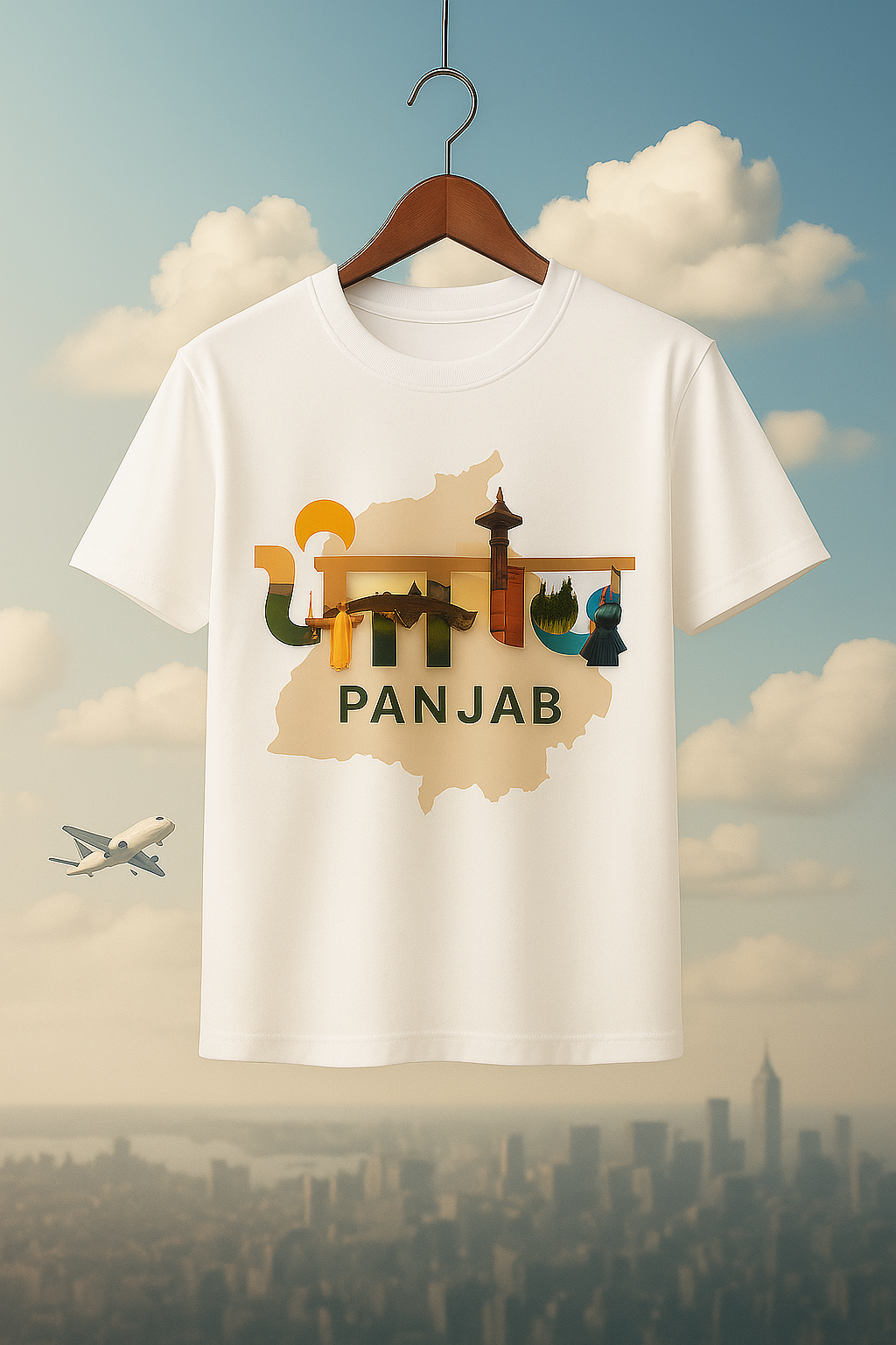 ' Punjab ' T-Shirt Premium Lycra Cotton - American Deer