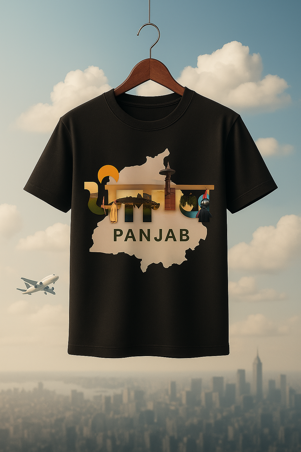 ' Punjab ' T-Shirt Premium Lycra Cotton - American Deer